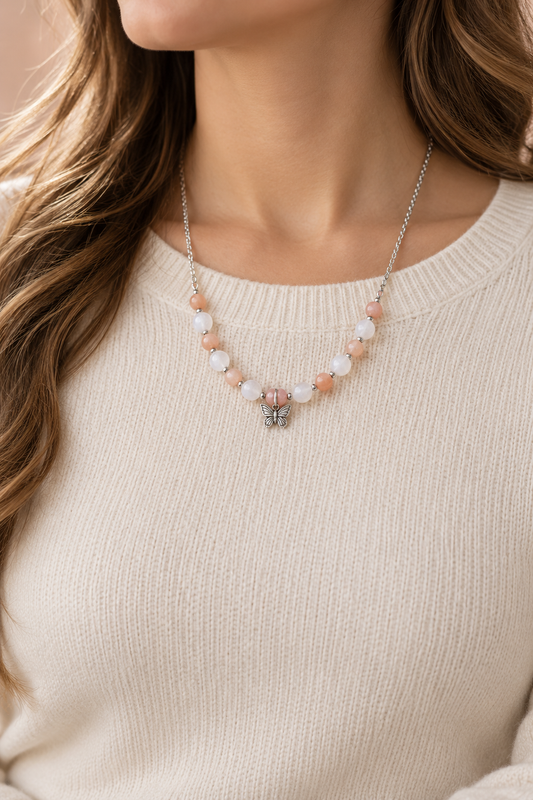 Moon Butterfly – Maansteen & Perzik maansteen