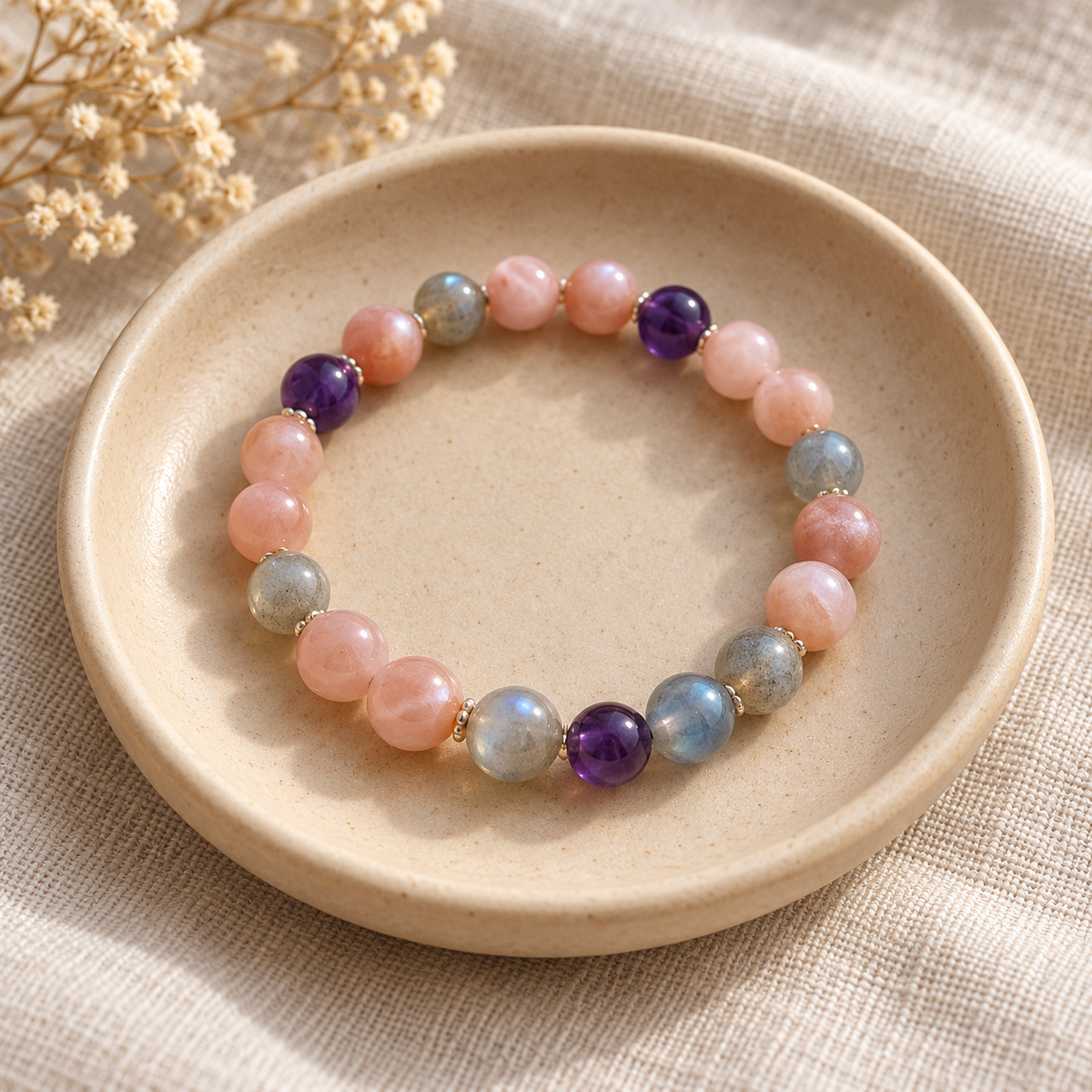 Armband maansteen